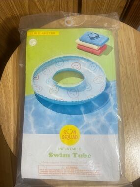 Sun Squad Kids Inflatable Swim Tube - Blue/White
